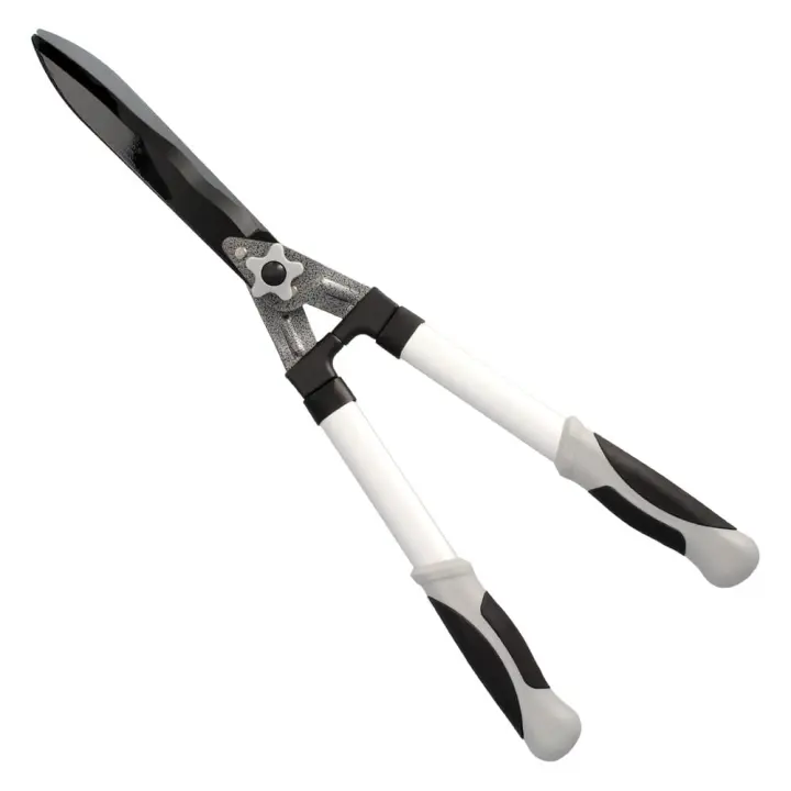 Tijera Podar Setos 2 Manos Aluminio 63 cm. Hojas Acero Antiadherente, Mango TPR, Ajuste Corte - 1