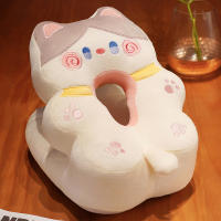 Cojín De Espalda Kawaii De Seda Hielo Para Oficina Y Hogar Cojín De Gato De Peluche Para Descanso Y Decoración Regalo Para Niños - details 2