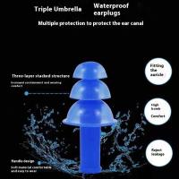 Juego De Clips Para La Nariz Y Auriculares De Natación En Silicona Triple Capa Impermeable Antideslizante Y Antiobstrucción Para Adultos - details 7