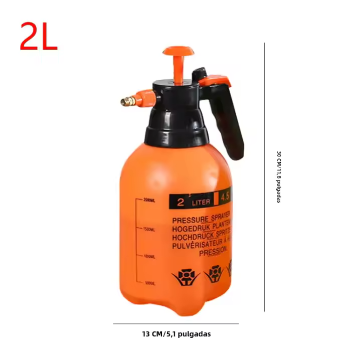 Botella De Pumpe Manual 2/3L Portátil Para Jardín Riega Y Controla Malas Hierbas Química Agua Cuidado Del Jardín Herramienta De Jardinería - 1