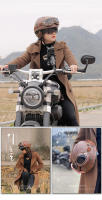 Casco De Motocicleta Retro En Cuero PU Para Hombres Y Mujeres Casco Medio Con Lente HD Adecuado Para Ciclismo Y Patinaje En Cuatro Estaciones - details 9