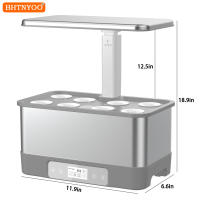 Sistema De Cultivo Hydroponico WiFi Para Jardín Interior Con 8 Pilas De Hierbas Luz De Crecimiento LED Y Caja De Jardinería Sin Tierra Control Remoto - details 1