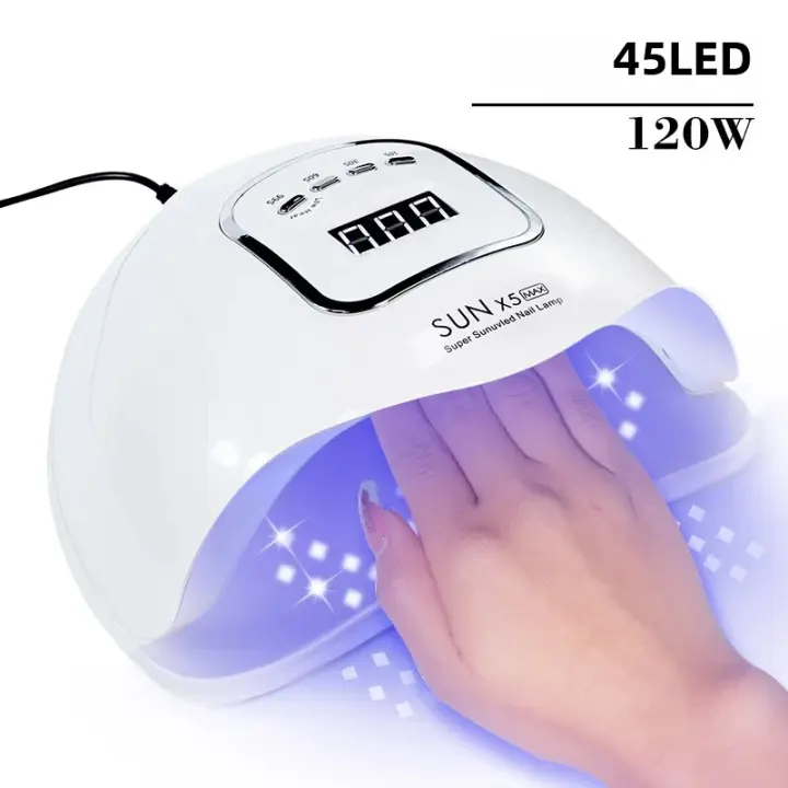 Lámpara LED UV SUN X5 MAX Para Uñas Con Sensor Inteligente 45 LEDs Secador De Uñas Para Remover Polvos De Gel Manicura Herramientas De Equipamiento - 1