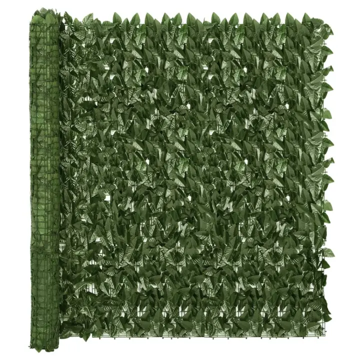Toldo para balcón con hojas verde oscuro 400x150 cm - 1