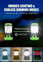 LED Camping Light with Fast Stepless Dimming, Portable Lantern, 1000LM, USB Powered, Waterproof, Emergency Tent Light - details 2