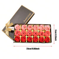 18Pcs/box Rosas Eternales En Caja De Regalo De Flores Artificiales Para Decoración Del Salón Fiesta Cumpleaños Creativo Sin Perfume Originales En Zhejiang - details 0
