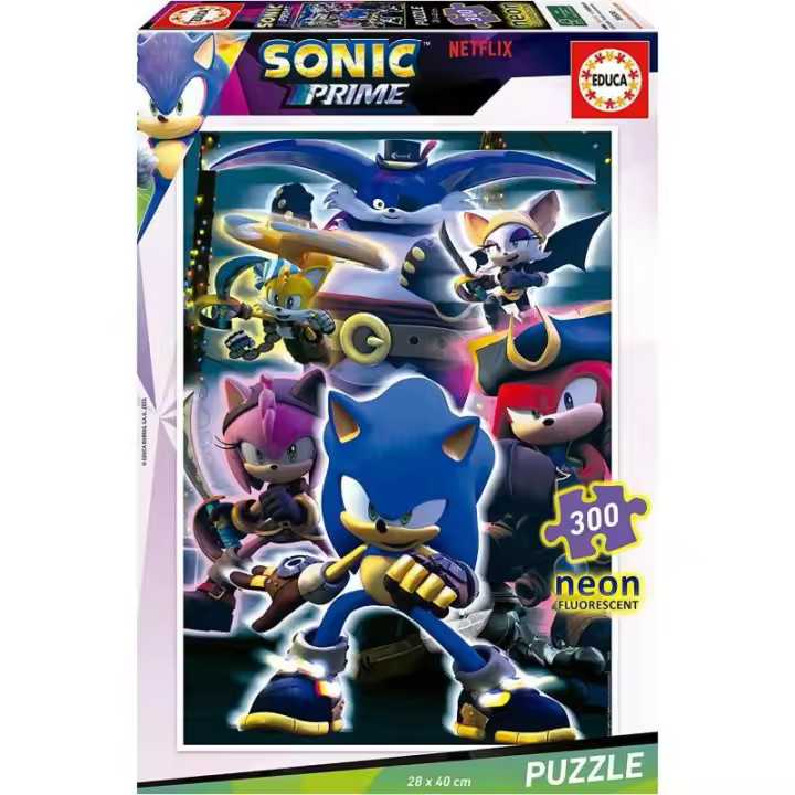 PUZZLE 300 PIEZAS SONIC PRIME NEON DE EDUCA - 1