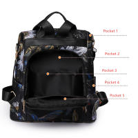 Mochila antirobo Vintage para Mujer, Bolso de hombro de viaje, mochila Negra informal, Flores, para regalo de la madre - details 4