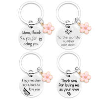 Llavero de Acero Inoxidable con Detalles de Pétalos Rosados - Regalo de Agradecimiento - details 8