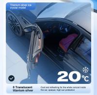 Dcolor 1 unidad de Parasol Coche Delantero con funda plastico, Parasol Plegable Coche Modelo Mejorado con Mango Plegable Ajustable, Paraguas Coche Anti UV Rayos para la mayoría de los Coches, SUV, Camiones, color negro,Max. ancho 140cm x Max. largo 79cm - details 4
