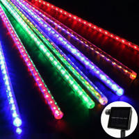 Luces De Lluvia De Meteoros Solares 50cm Luz De Cadena De Copos De Nieve Impermeable Para Jardín Boda Fiesta Navidad - details 5