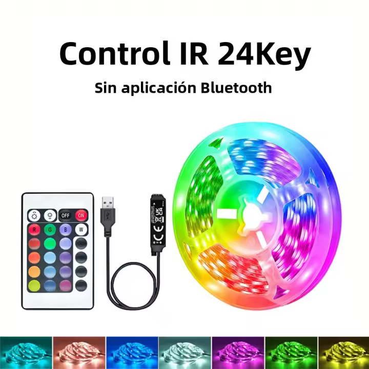 Tiras LED Flexibles RGB 40M/131Ft Con Control Remoto APP Y Música USB 5V Para Decoración De Habitaciones Luz Trasera De TV - 1