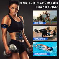 Estimulador De Músculos Abdominales EMS Para Pérdida De Peso Y Modelado Del Cuerpo Massajeador De Fitness Con Gel De Reemplazo Para Brazos Piernas Y Espalda Tamaño Multi SML - details 5