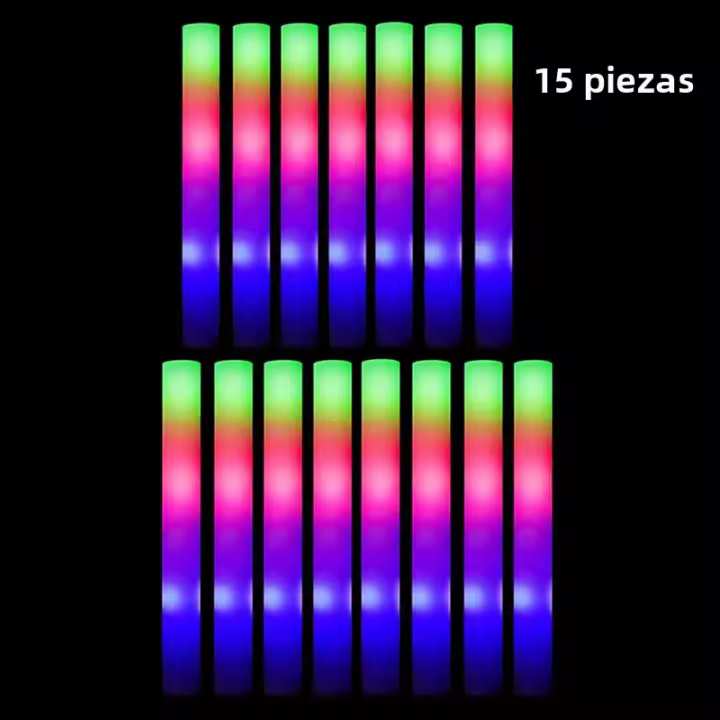 15/30Pcs LED Glow Sticks Coloridos Y Elegantes Tubos De Luz Para Fiestas Y Celebraciones Decoración Para Bodas Cumpleaños Y Más - 1
