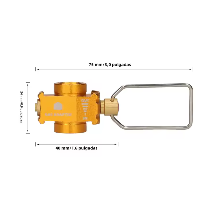 Adaptador De Butano Gas Saver plus Convertidor De Combustible Para Camping Adaptador De Valvula LPG Metal Manual No Certificado - 1