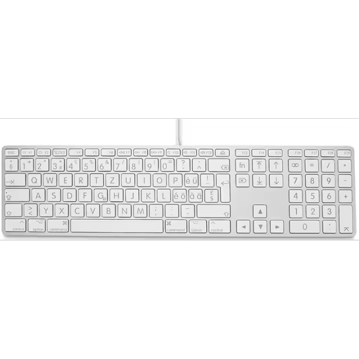 Teclado USB de fuente grande Teclado USB con cable de 110 teclas con 2x USB y cubierta superior de aluminio - Italiano - 1