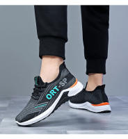 Zapatos deportivos casuales de suela blanda para hombre, zapatos individuales transpirables de malla tejida voladora, zapatos planos para correr - details 2