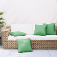 vidaXL Cojines de sofá 4 unidades tela gris 50x50 cm en color Taupé/Rojo/Azul real y más | acolchados duraderos para sofás de jardín terraza exterior - details 4