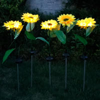 Lámpara Solar De Girasol LED Para Jardín IP65 Impermeable Decoración De Vía Larga Vida Útil Luz De Jardín Para Bodas Y Fiestas - details 2