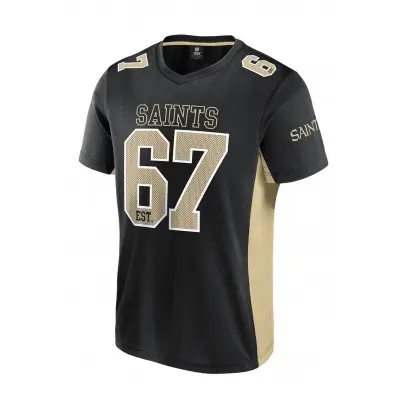 Camiseta Fanatics NFL New Orleans Saints NFL Core Franchise Top Black-Harvest Gold 007U-2103-7W-02S - 1