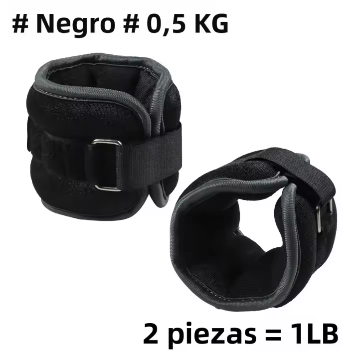 Pareja De Pesas Para Tobillo Ajustable De Neopreno (0.5kg/1kg) Para Fitness Terapia Y Ejercicios En Casa Strap Para Piernas Y Brazos - 1