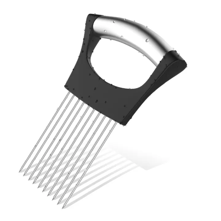 Soporte De Desechador De Cebollas En Acero Inoxidable Auxiliar De Corte De Verduras Y Tomates Gadgets De Cocina Herramienta Para Quesos - 1