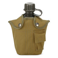 Botella De Agua Para Camping Y Senderismo 1L Con Tapa Resistente Al Impacto Y Desgaste Material De Aluminio Negro Marrón Y Rojo Para Supervivencia En Exteriores - details 20