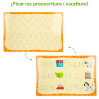 Juego Montessori Lisciani Escuela de escritura para aprender a escribir con pizarras y bolígrafo borrador - details 2