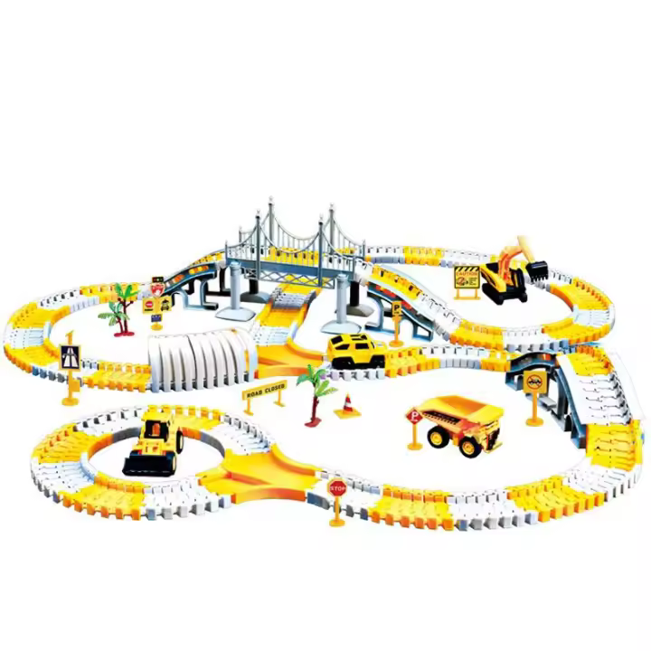 Juego De Coches Eléctricos Para Niños Set De Ingeniería Con Pista Vehículo De Montaje Para El Desarrollo Inteligente Y La Coordinación Mano-Ojo Regalo Para Cumpleaños Y Navidad - 1