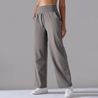 Pantalones Rectos De Pierna Ancha Para Mujer Casual Pantalones De Oficina Cintura Alta Holgados Para Danza Leggings Sin Costuras De Nylon - details 21
