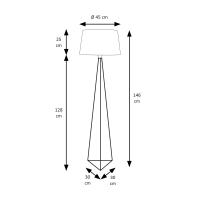 Xtrelamp Lámpara de Pie Salon TRIANGLE 1 Luz E27 D45 - details 2