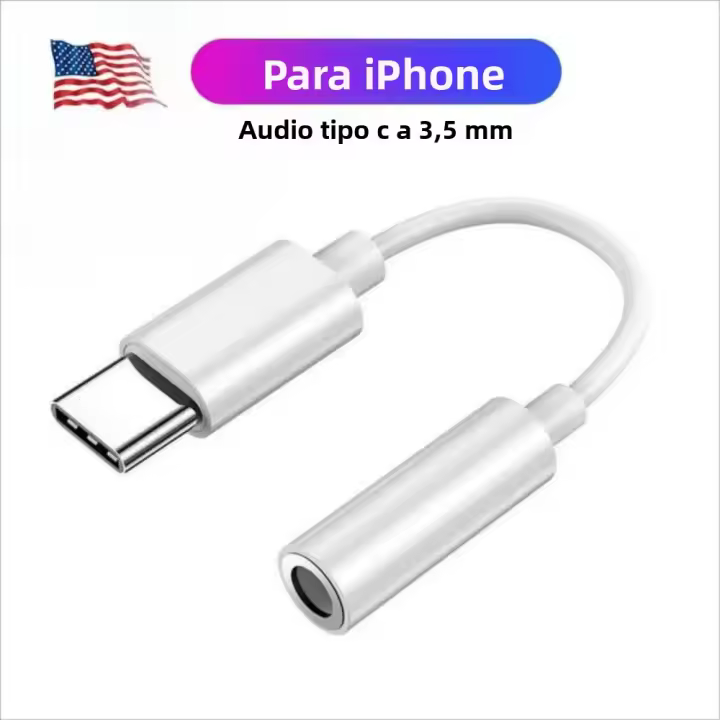 Cable De Audio USB Tipo C a Jack 3.5mm Adaptador AUX Para Auriculares Compatible Con Samsung Huawei Xiaomi Convertidor De Audio USB C - 1