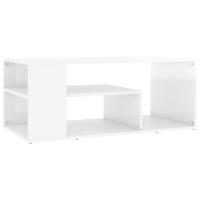 Vidaxl Mesa de Centro de Madera Contrachapada 100x50x40 Cm Blanco - details 0