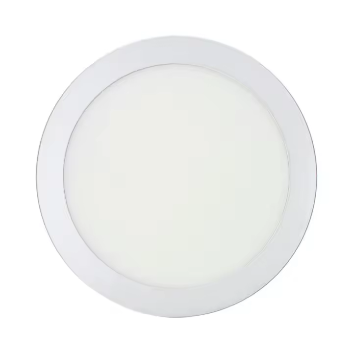 downlight led superficie redondo 20w 1500lm 6400k luz fria ø22x3,5cm cromado edm - 1
