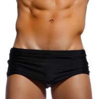 Shorts De Playa Para Hombre Sexy En Color Negro Sólido Boxer Briefs Bikini Corte Brasileño Trajes De Baño Deportivos Underwear - details 5
