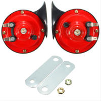 2pcs Bocina De Aire Eléctrica 12V Para Coche Snail Kit De Alarma Fuerte Para Barco Motocicleta Dual-tone Señal Silbato Loud - details 0