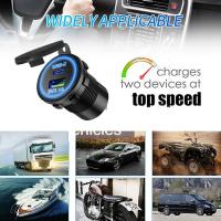 Cargador De Coche Universal LED USB Tipo-C PD Con Enchufe De Poder Para Motocicleta Moto Camión ATV Barco 30W Carga Rápida - details 8