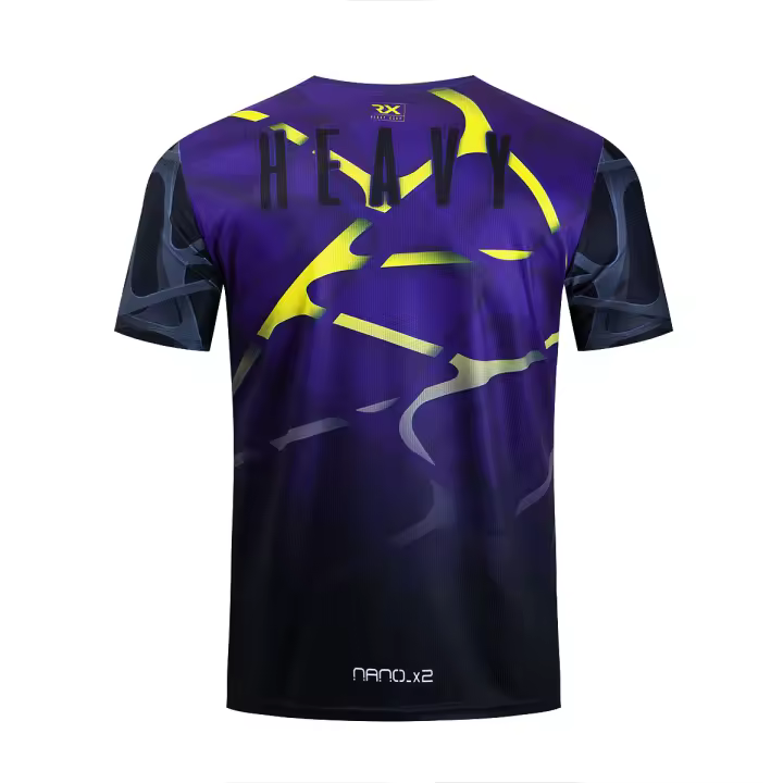 Camiseta Cross Training técnica NOBULUS azul violeta dorado nano - Rx Heavy Rx Heavy Camiseta hombre tecnica - 1