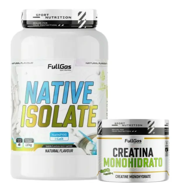 FULLGAS - Native Isolate ¡¡OFERTA LIMITADA!! - Proteína nativa aislada sabor natural - 1,8kg -Aislado de proteína de suero nativa, pura y sostenible, obtenida de leche fresca de vacas gallegas. Sin gluten, sin edulcorantes añadidos, KM-0 - 1