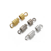 20pcs Tornillos De Cierre De Abrazadera De Latón Para Joyería Accesorios De Hacer Manualidades Para Pulseras Y Collares - details 3