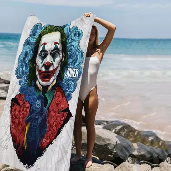 Toalla De Playa J-Joker De Microfibra Absorbente Y Secado Rápido Para Yoga Natación Senderismo Toalla De Baño Suave Y De Tamaño Óptimo - 1
