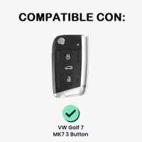 Banner - Funda silicona mando llave del coche 3 botones compatible con VW Golf 7 Azul oscuro