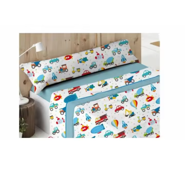Juego de sabanas Infantil (3 piezas): sábana encimera + sábana ajustable + 1 fundas de almohadade 90x105CM  100% Poliester - 1