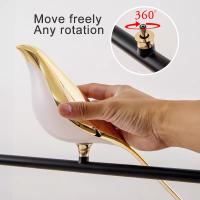 Lámpara De Pared LED Toque Magpie Bird Rotación 360° Para Sofá Cama Interior Iluminación De Interiores Metal Dorado Plata - details 21