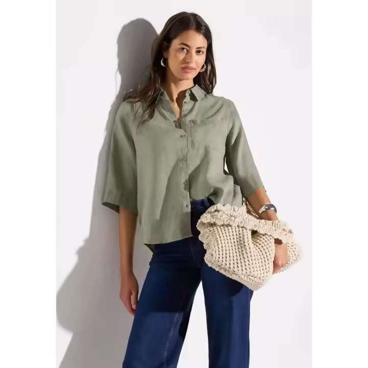 Street One Mod. PS345394 - Camisa lisa 100% lino para mujer - 1