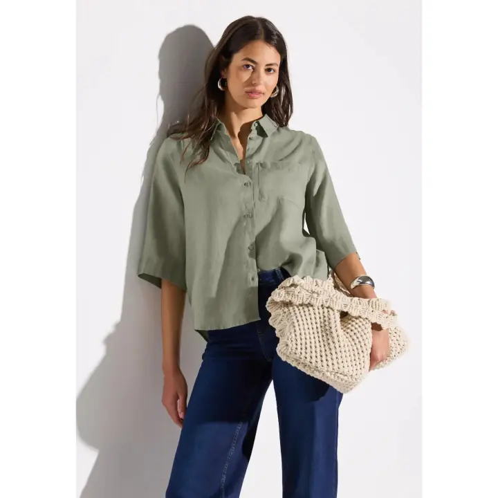 Street One Mod. PS345394 - Camisa lisa 100% lino para mujer - 1