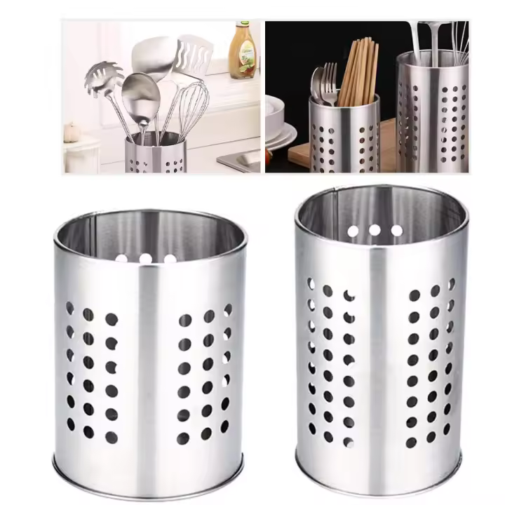 Organizador de utensilios de cocina de 2 piezas, soporte para utensilios de cocina de Maple inoxidable para organizar cajones, encimeras y almacenamiento de vajilla - 1