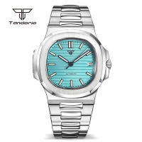 Reloj Automático Tandorio Cuadrado 40mm Para Hombre Acero Inoxidable NH35 Multicolor Dial Cristal De Zafiro Fecha Luminoso Mecánico De Pulsera - details 22