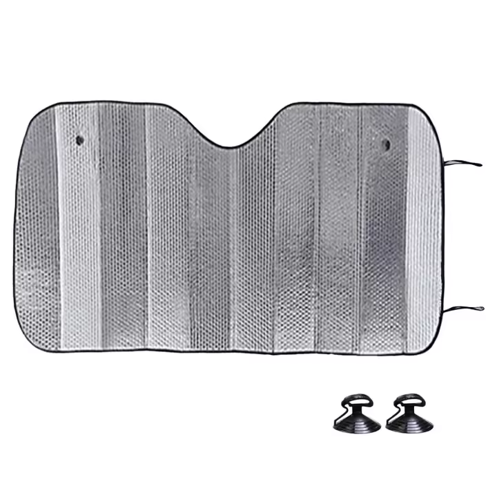 Various Parasol Pegable de Coche Delantero,Parasol de Ventana Delantera Luna de Coche Metalizado Protección Rayos UV Parabrisas, Protector Solar Camioneta,Turismo,SUV, Furgoneta(130X60cm 150x72cm,200x80cm) - 1