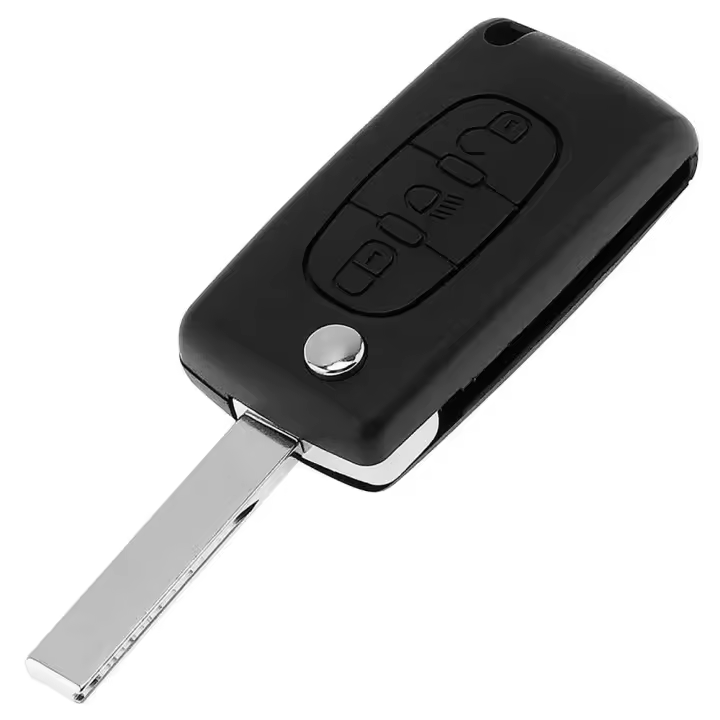 Ociodual Carcasa Llave Mando de 3 Botones Faro CE0523 HU83 Compatible con Peugeot 206 207 306 307 308 407 Citroen C2 C3 C4 C5 C6 - 1